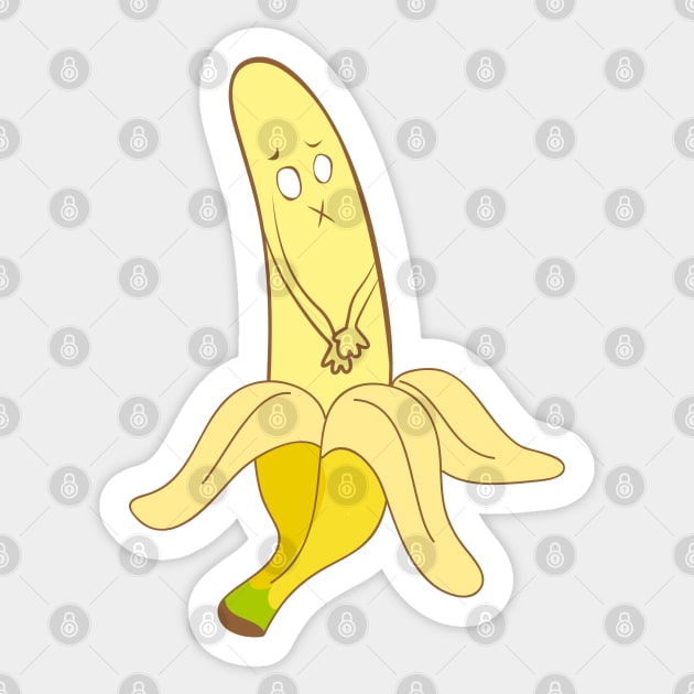 Naked Banana Sticker by Full Moon